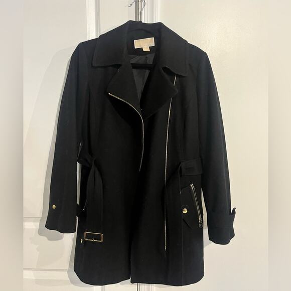 Black medium Michael Kors Wool Coat - Picture 2 of 4